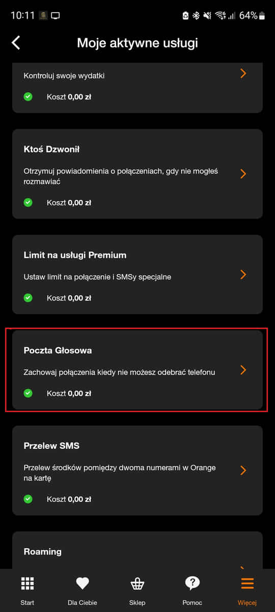 Ustawienie poczty głosowej w sieci Orange