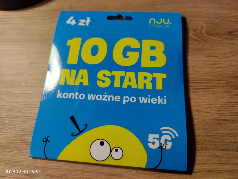 Zestaw startowy nju mobile na kartę