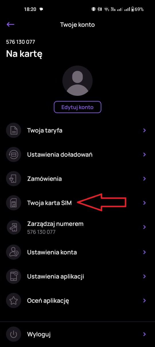 Ustawienia dotyczące karty SIM w Play24