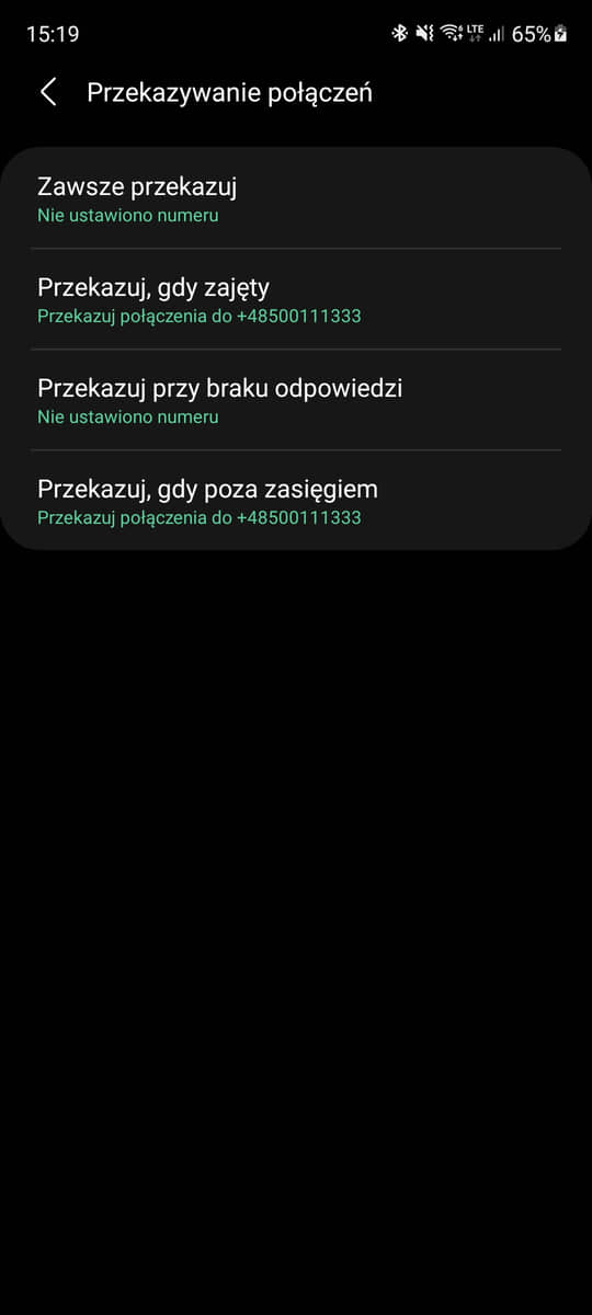 ustawienie przekierowania połączeń w androidzie