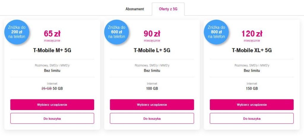 Nowa oferta 5G T-Mobile