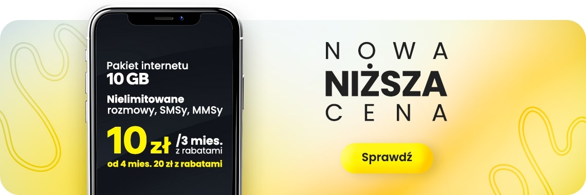 Banner sieci lajt mobile, prezentujący nową ofertę.